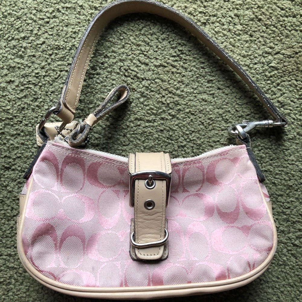 Coach mini pink handbag